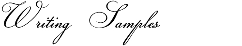 Writing Samples